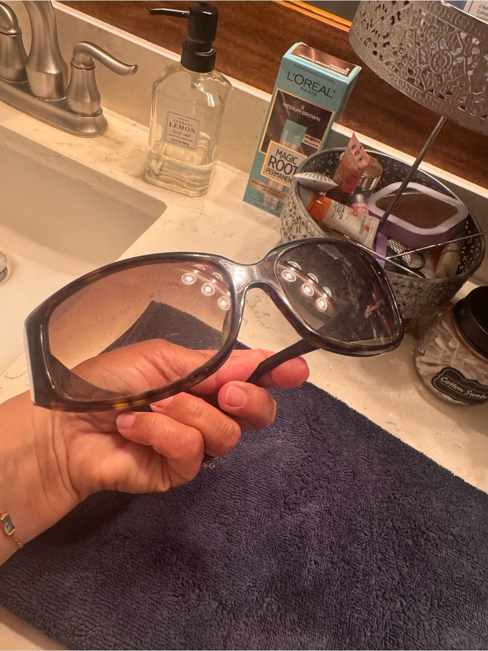 Gucci Oversized Gradient Brown/Black Women's Sunglasses